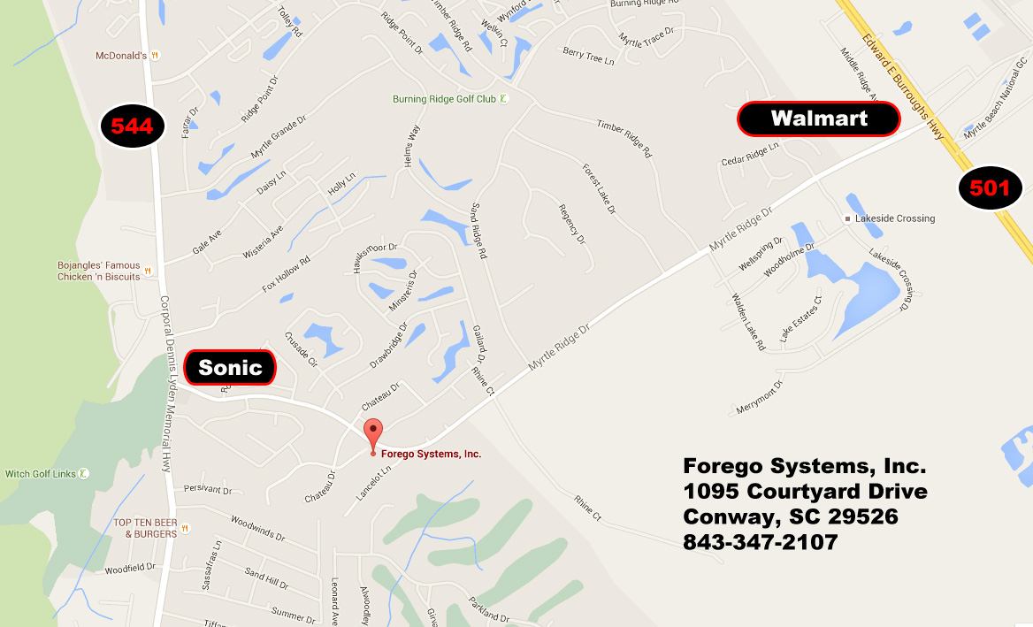 Map to Forego Systems, Inc.